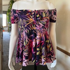 Torrid tropical floral baby doll top 00